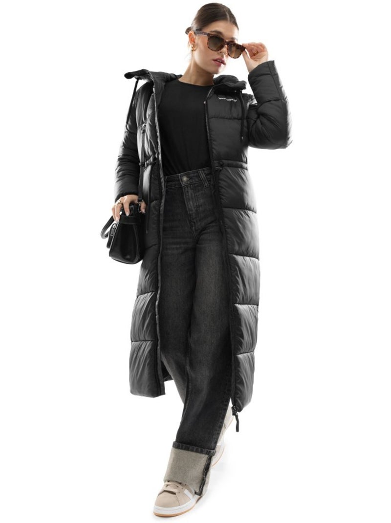 Piumino lungo cappotto da donna lifestyle donna finland Nero - Kiabi