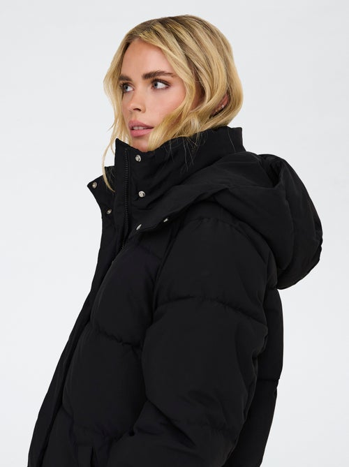 Piumino lungo con cappuccio trapuntato 'JDY' - Kiabi