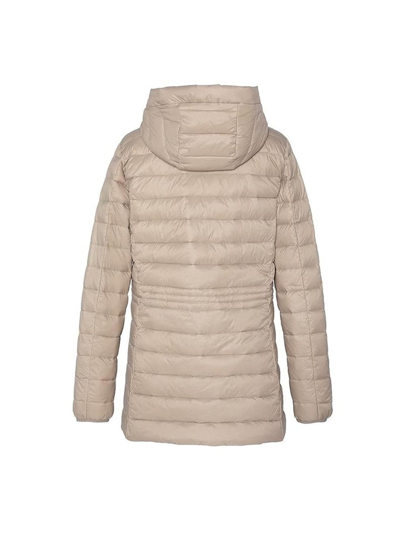 Piumino Lungo da Donna Schott Beige - Kiabi