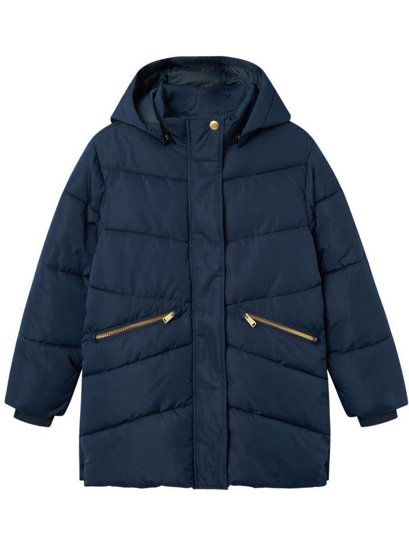Piumino Lungo Name it da Bambina Blu marino - Kiabi