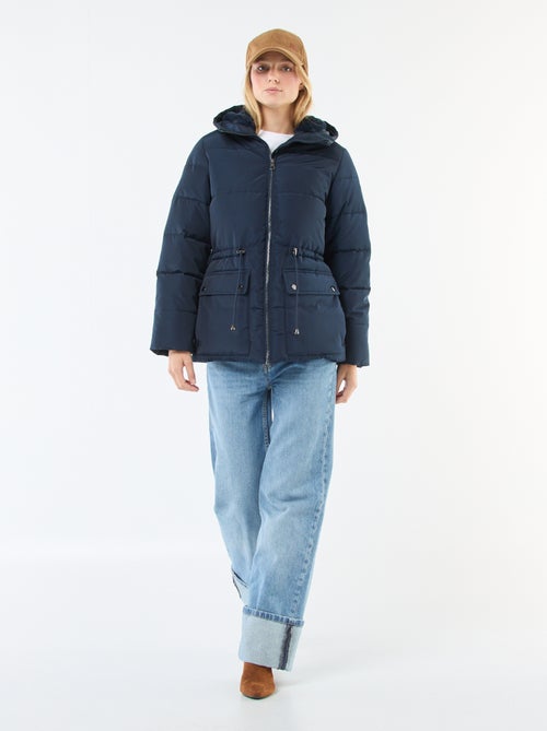 Piumino midi imbottito con cappuccio - Kiabi