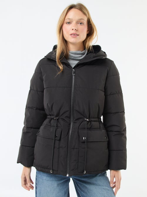 Piumino midi trapuntato con cappuccio - Kiabi