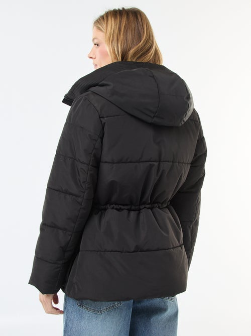 Piumino midi trapuntato con cappuccio - Kiabi