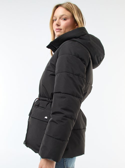 Piumino midi trapuntato con cappuccio - Kiabi