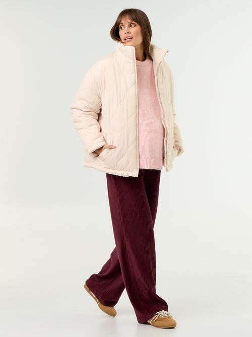 Piumino premaman trapuntato con interno in sherpa - Kiabi
