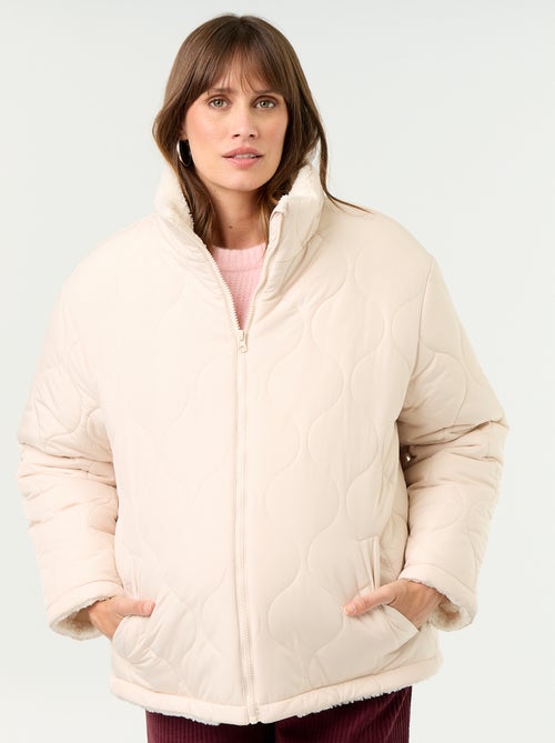 Piumino premaman trapuntato con interno in sherpa - Kiabi