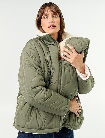 Piumino premaman trapuntato con interno in sherpa