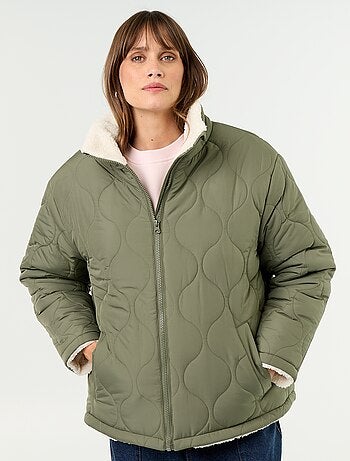 Piumino premaman trapuntato con interno in sherpa