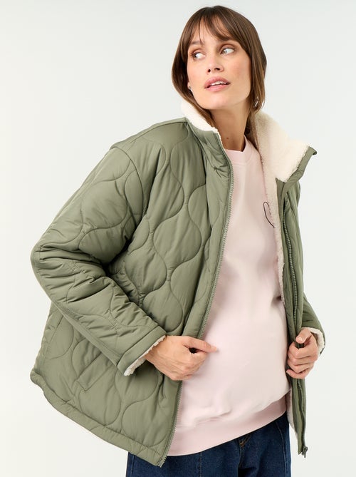 Piumino premaman trapuntato con interno in sherpa - Kiabi