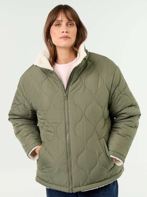 Piumino premaman trapuntato con interno in sherpa - Kiabi