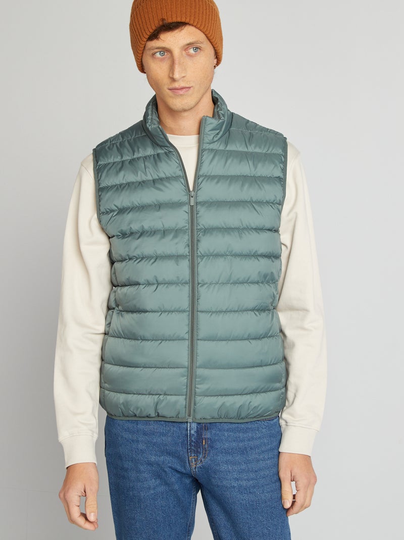 Piumino senza maniche collo alto VERDE - Kiabi