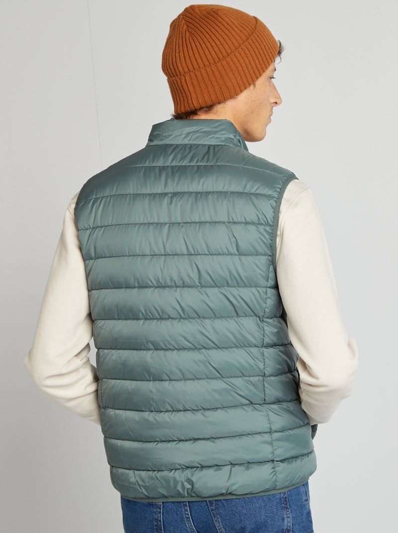 Piumino senza maniche collo alto VERDE - Kiabi