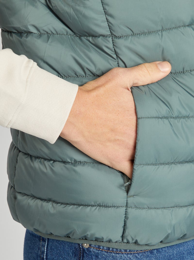 Piumino senza maniche collo alto VERDE - Kiabi