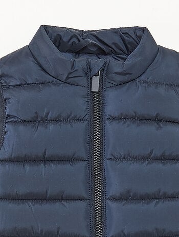 Piumino senza maniche con apertura con zip