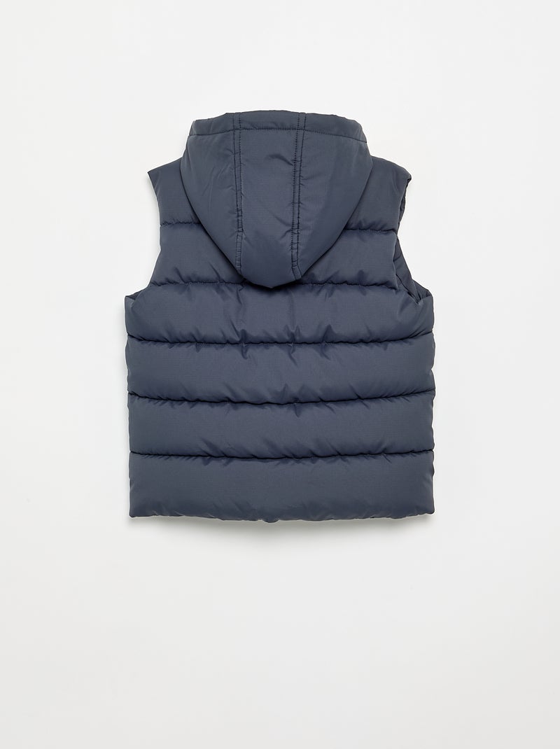 Piumino senza maniche con cappuccio Blu - Kiabi