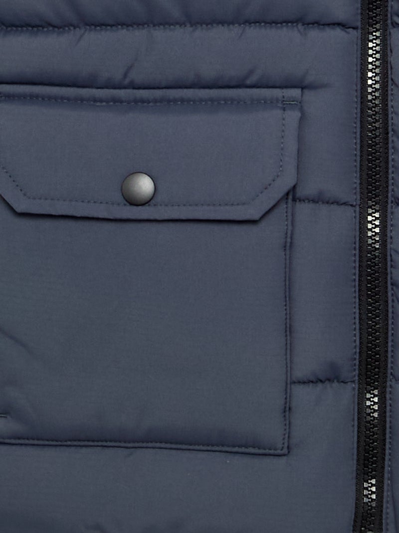 Piumino senza maniche con cappuccio Blu - Kiabi