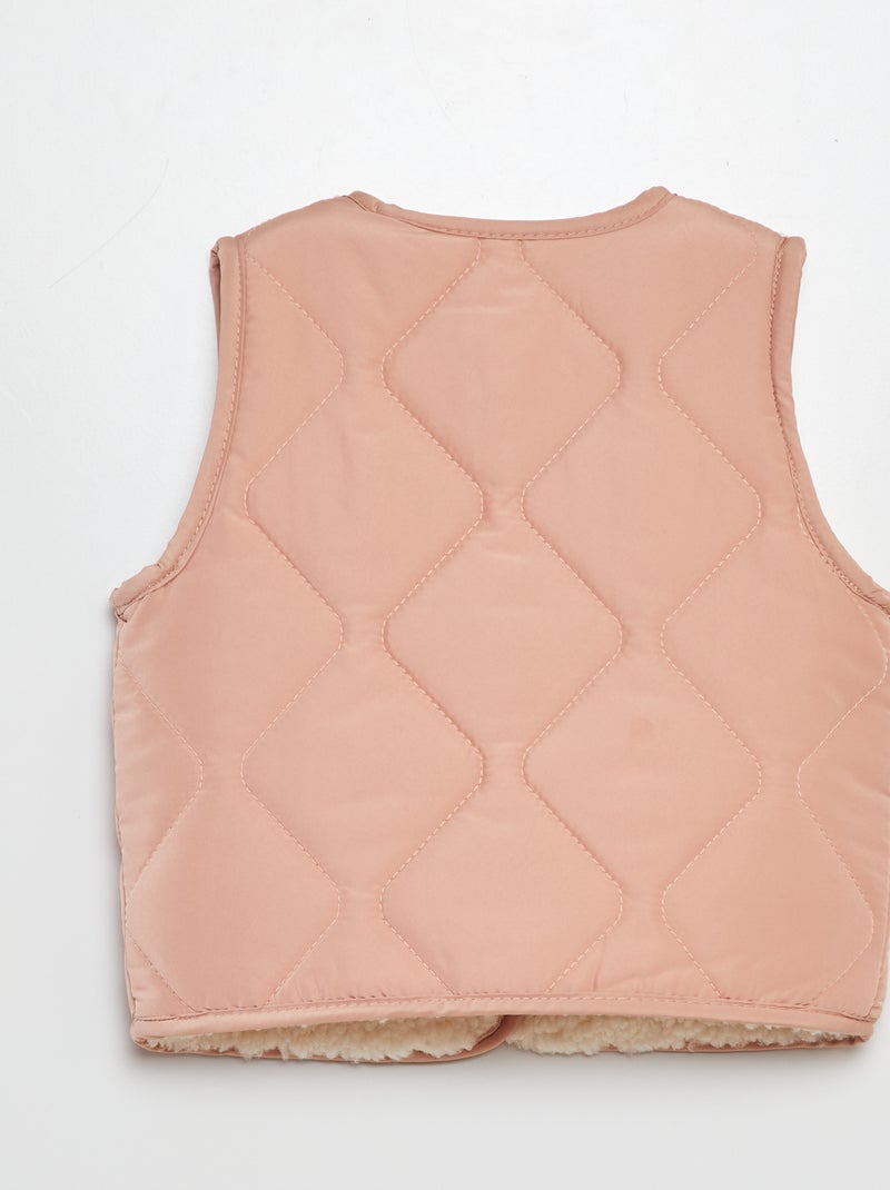 Piumino senza maniche fodera effetto con ovattina ROSA - Kiabi