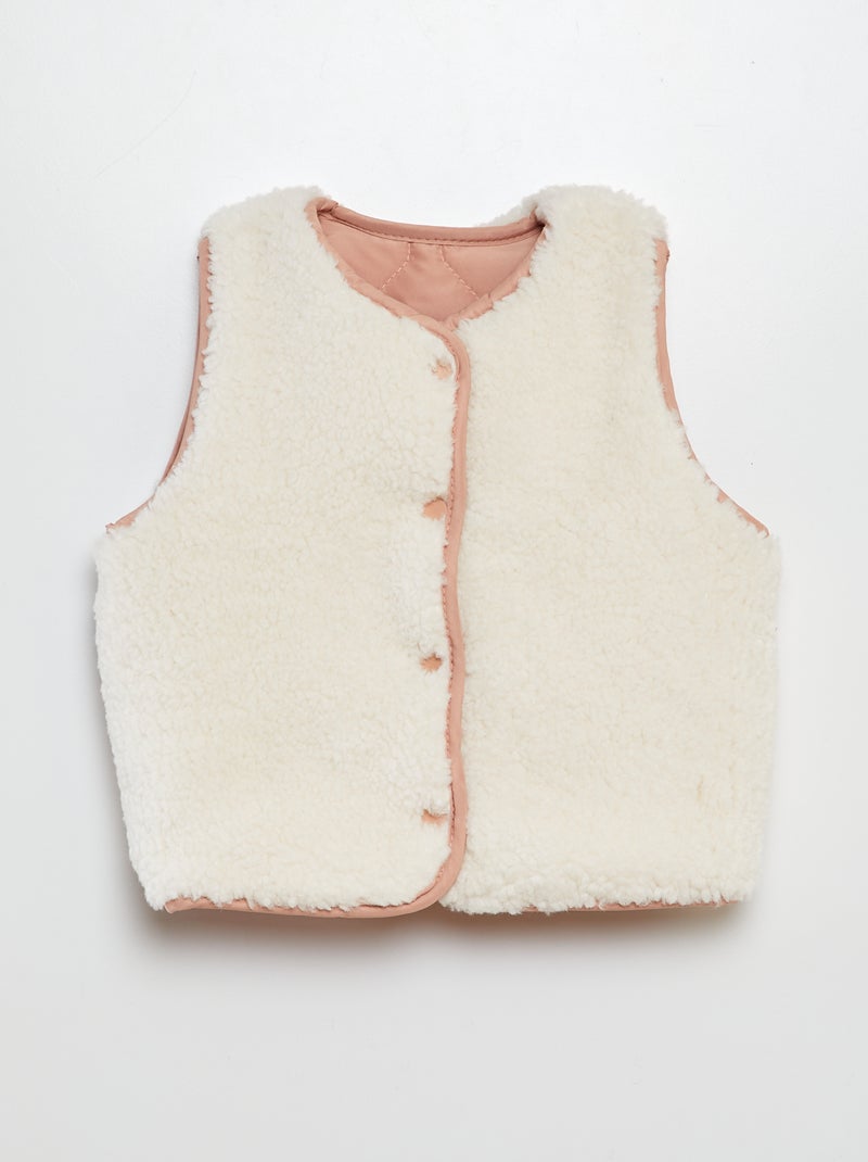 Piumino senza maniche fodera effetto con ovattina ROSA - Kiabi