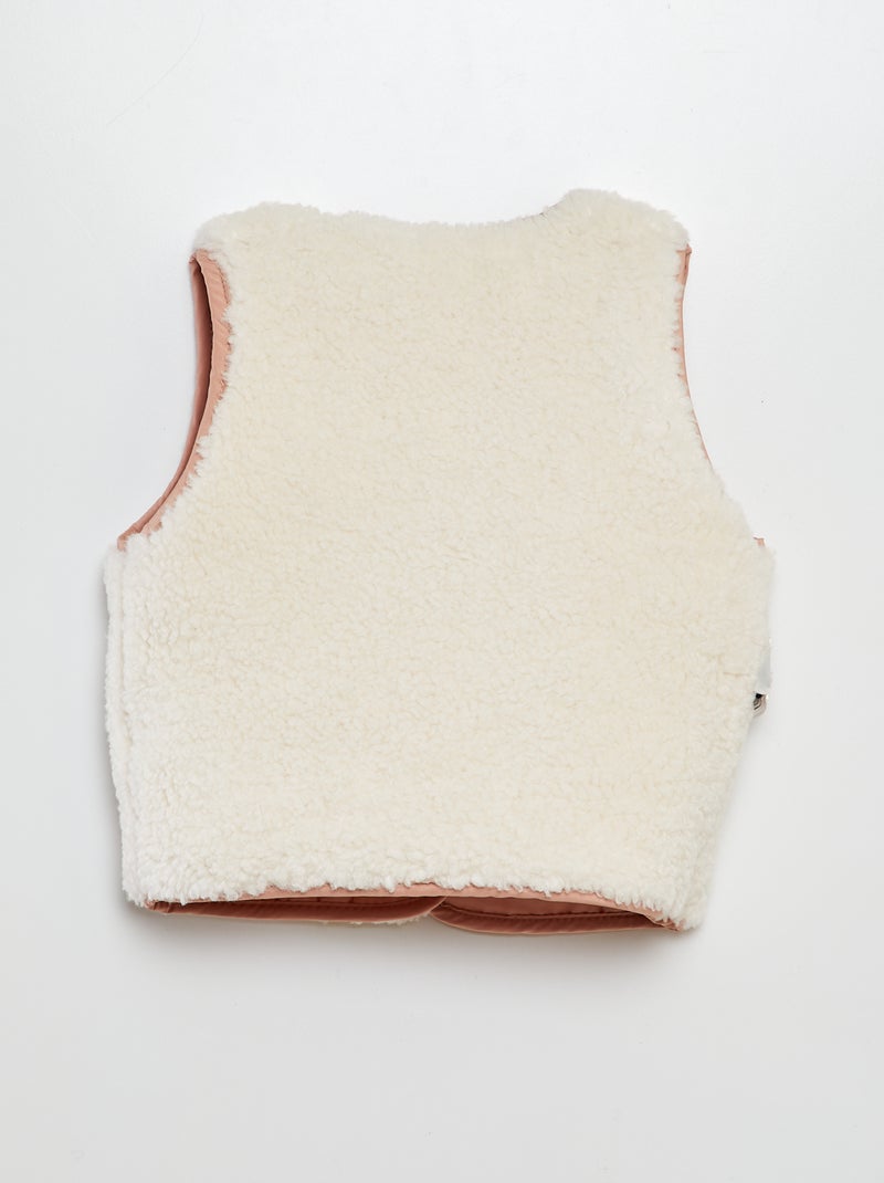 Piumino senza maniche fodera effetto con ovattina ROSA - Kiabi