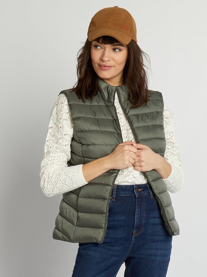 Gilet Piumino Donna Senza Maniche Mimetico - Leggero Con Cappuccio E Tasche Con Cerniera - Foto 4