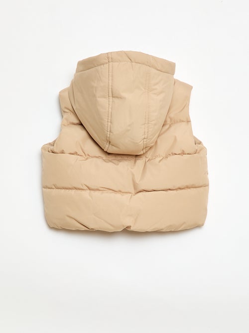 Piumino smanicato con cappuccio trapuntato - Kiabi