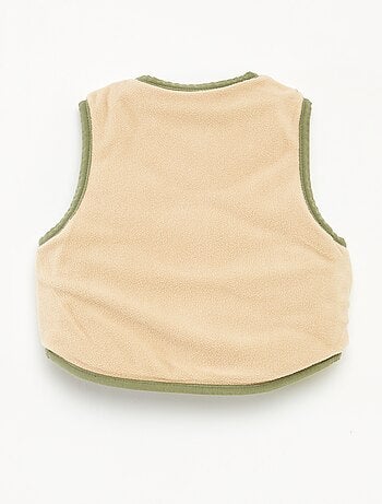 Piumino smanicato con fodera in pile