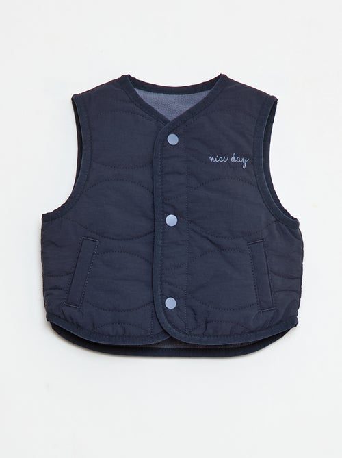 Piumino smanicato con fodera in pile - Kiabi