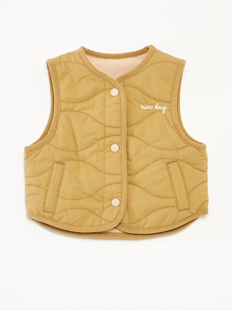 Piumino smanicato foderato Verde - Kiabi