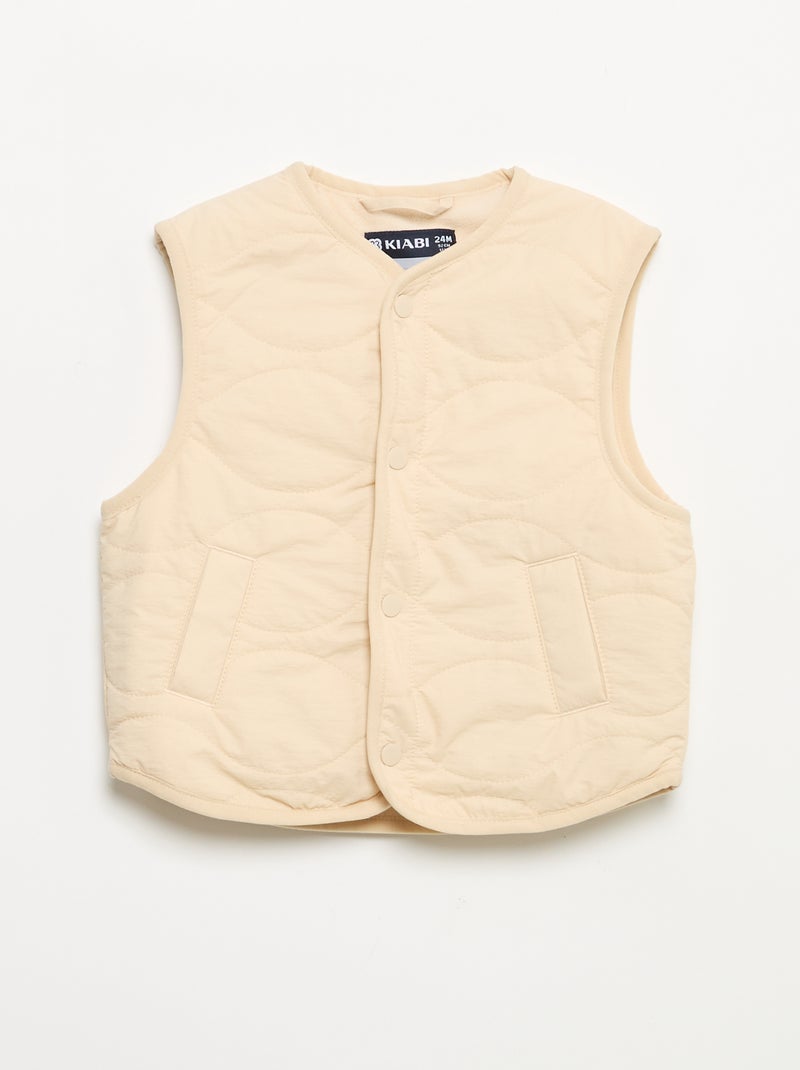 Piumino smanicato imbottito Beige - Kiabi