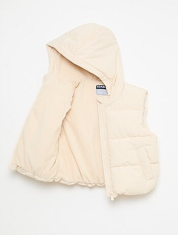 Piumino smanicato trapuntato