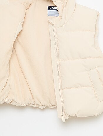 Piumino smanicato trapuntato