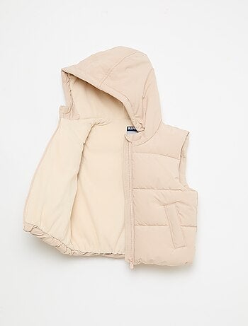 Piumino smanicato trapuntato