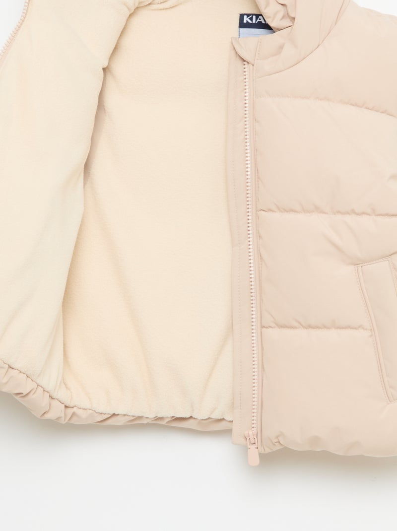 Piumino smanicato trapuntato Beige - Kiabi