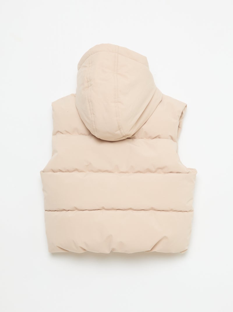 Piumino smanicato trapuntato Beige - Kiabi