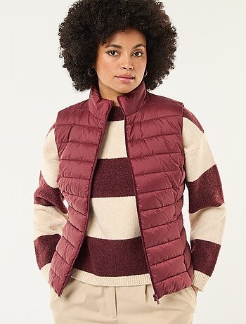 Piumino smanicato trapuntato idrorepellente