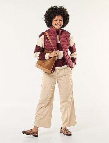 Piumino smanicato trapuntato idrorepellente