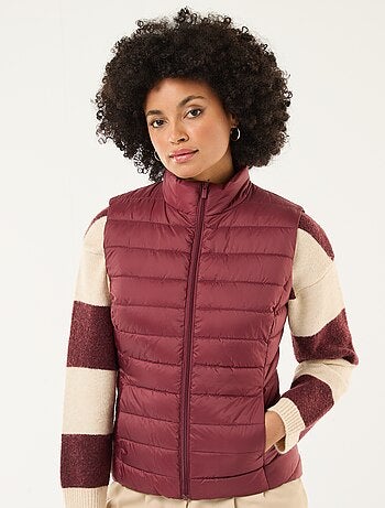 Piumino smanicato trapuntato idrorepellente