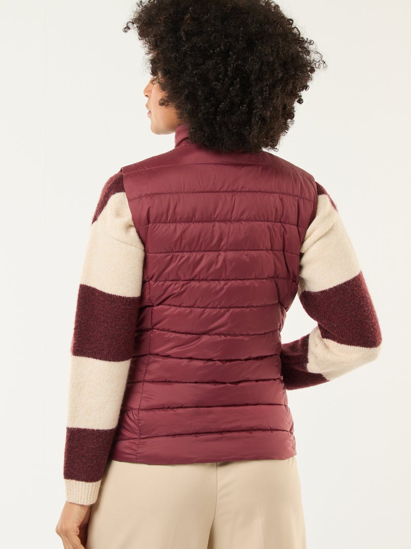 Piumino smanicato trapuntato idrorepellente Rosso - Kiabi