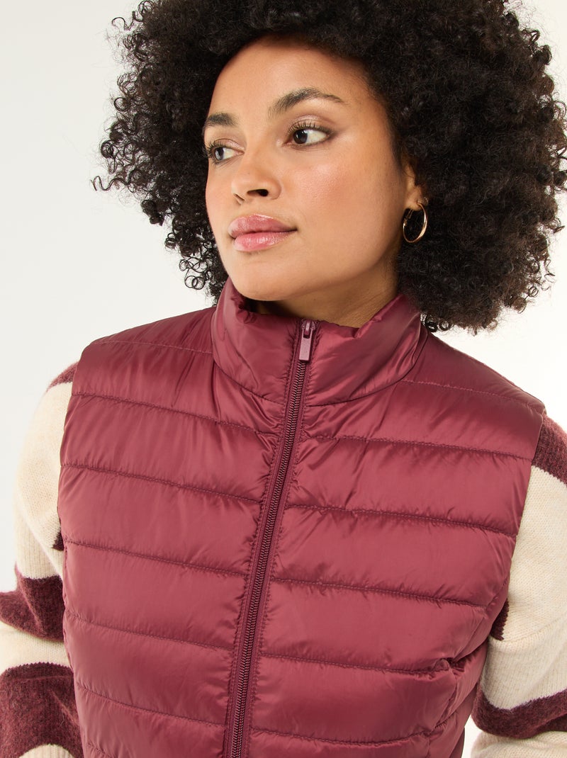 Piumino smanicato trapuntato idrorepellente Rosso - Kiabi