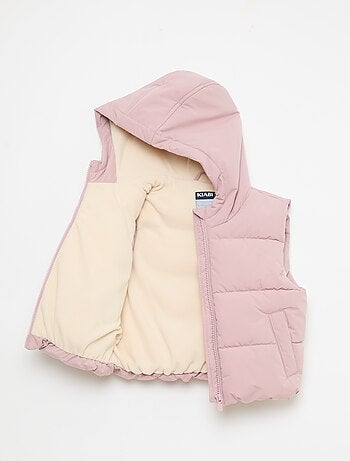 Piumino smanicato trapuntato