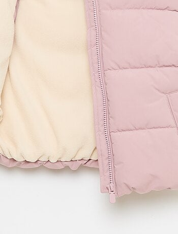 Piumino smanicato trapuntato