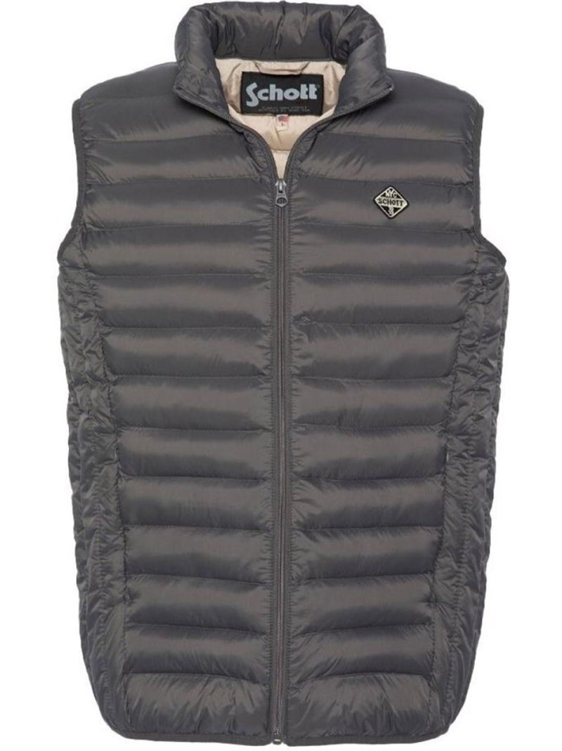 Piumino Smanicato Uomo Schott Land Grigio argentato - Kiabi