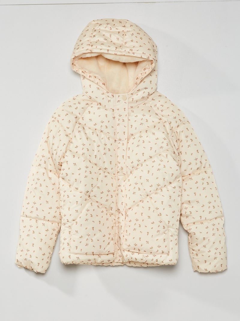 Piumino stampato con fodera in pile BIANCO - Kiabi