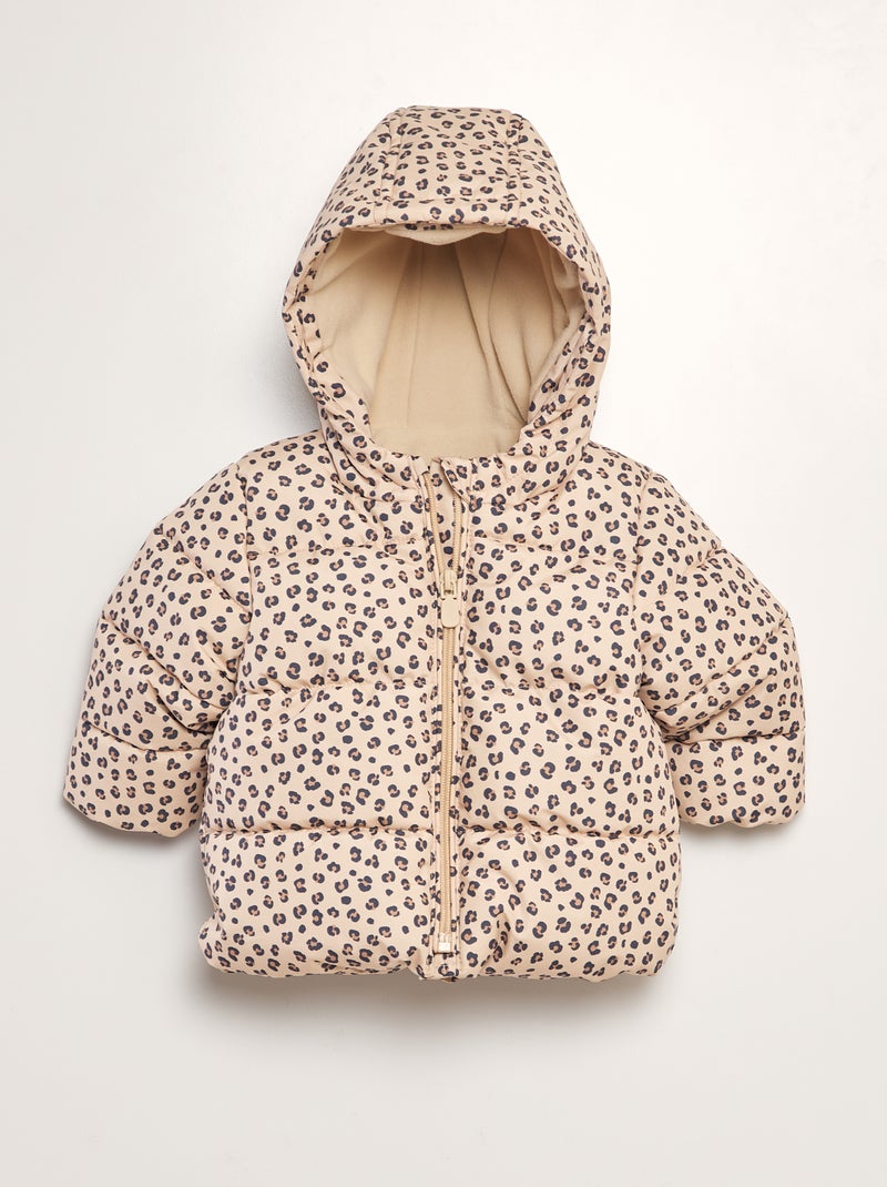 Piumino stampato foderato in pile BEIGE - Kiabi