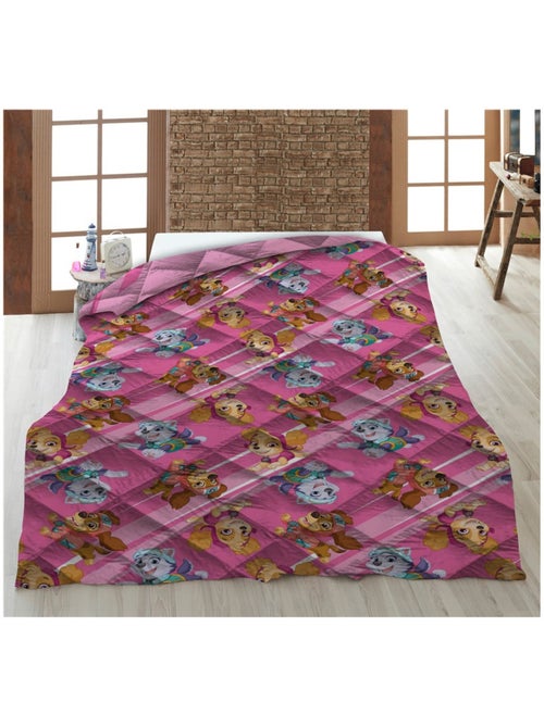Piumino Stampato per Bambini Paw Patrol Rosa, Letto singolo, Reversibile Trapuntato 140x200 cm - Kiabi