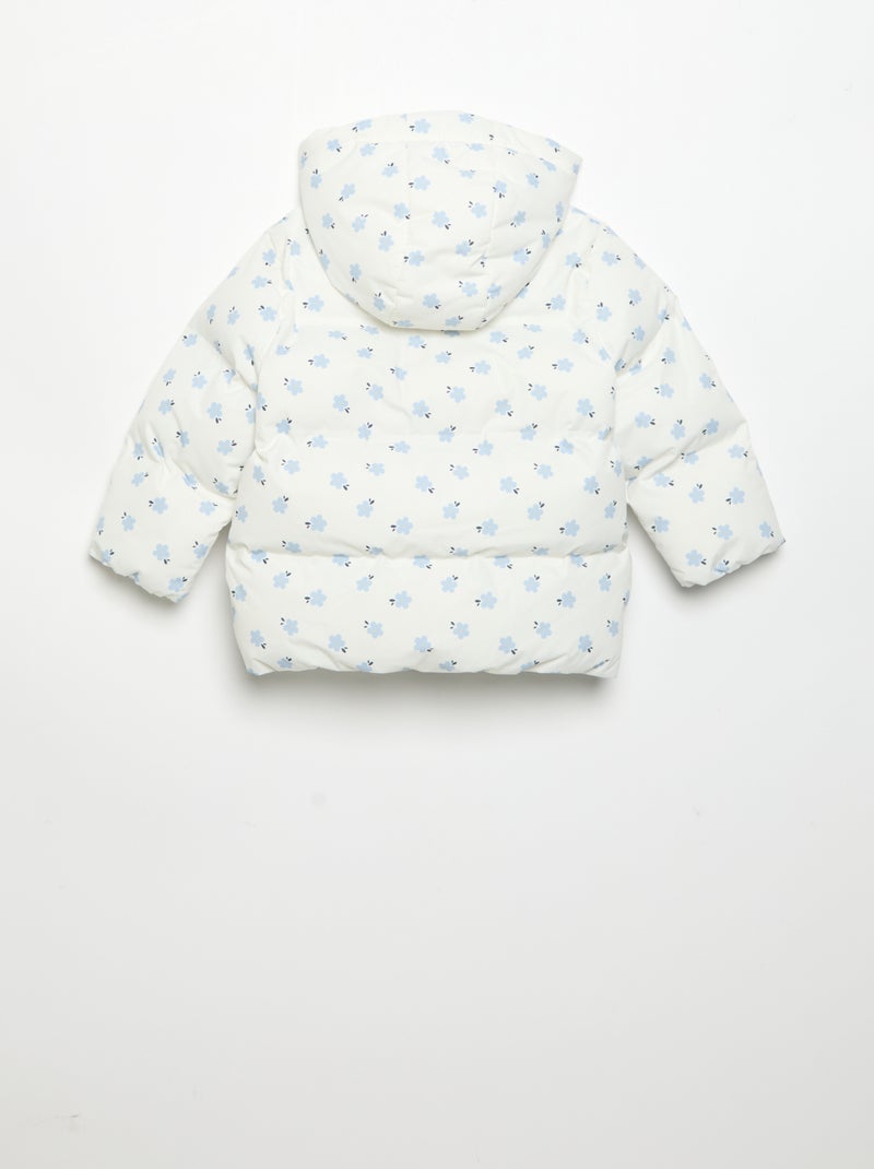 Piumino stampato trapuntato con cappuccio Blu - Kiabi