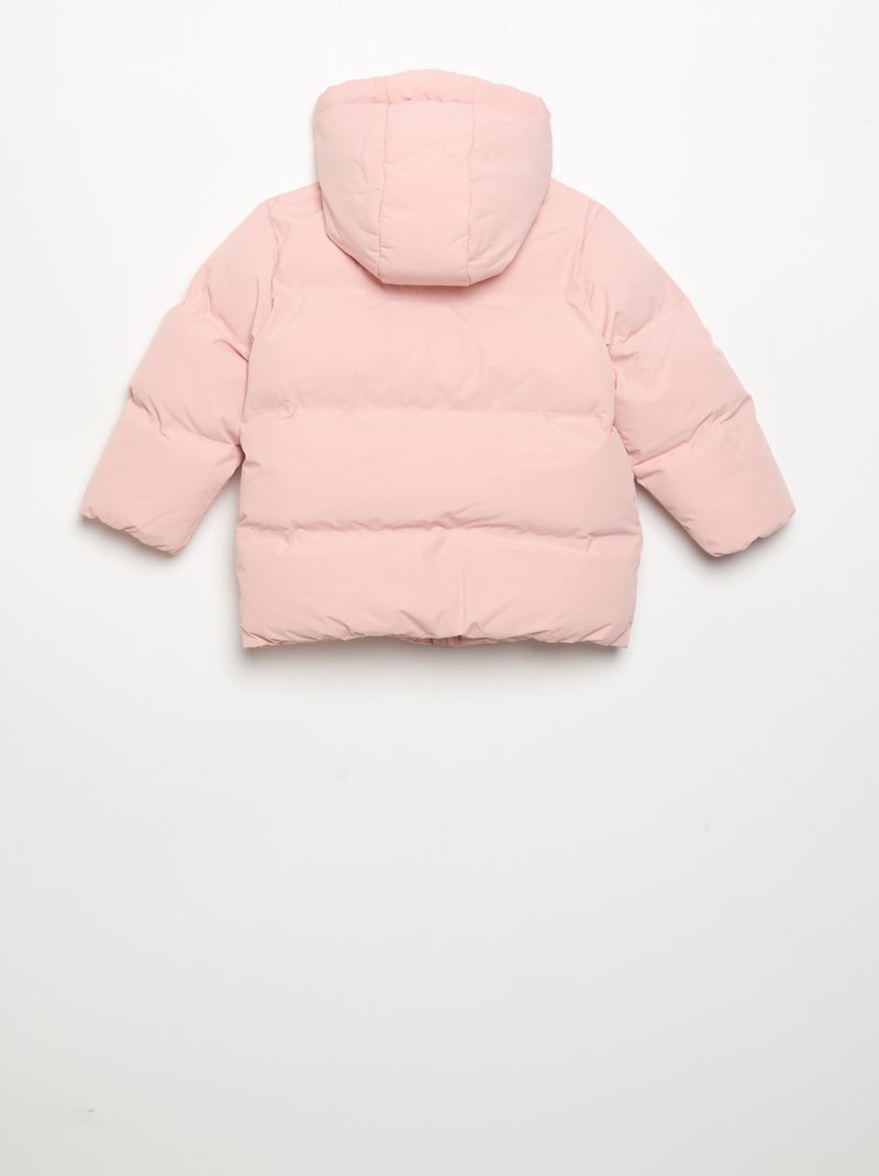 Piumino stampato trapuntato con cappuccio Rosa - Kiabi
