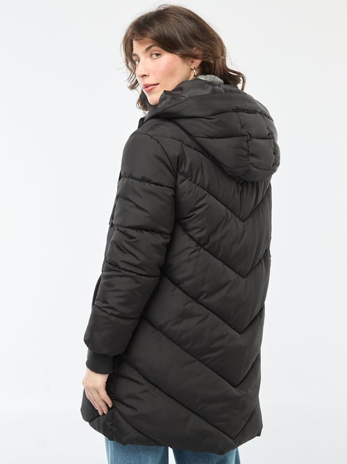 Piumino tinta unita lungo con cappuccio 'JDY' - Kiabi