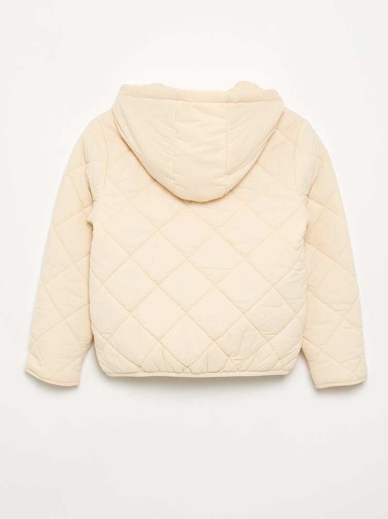 Piumino trapuntato con cappuccio Beige - Kiabi
