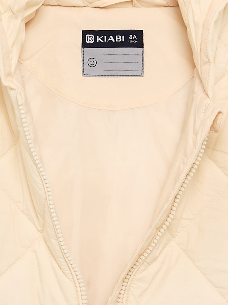 Piumino trapuntato con cappuccio Beige - Kiabi